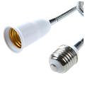 2x E27 to E27 Light Lamp Bulb Flexible Extension Adaptor (white,60cm)