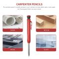 2 Pieces Solid Carpenter Pencil,mechanical Pencil Marker Marking Tool
