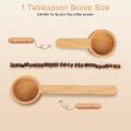 2pcs Wooden Coffee Scoop, 3.93inch, 6.61inch Coffee Scoop Wood Scoop