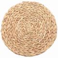 16pc Natural Water Gourd Woven Placemat Round Woven Rattan Mat 30cm