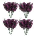 Artificial Lavender Flowers Plants 6 Pieces,uv Resistant(fushia)