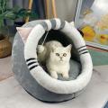 Cat Bed Warm Pet Basket Kitten Lounger for Washable Cave Cats Beds(l)