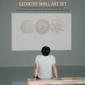 3pcs/set Sacred Geomtry Wall Art Set Wooden Wall Art, Sacred Geometry