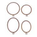 4 Pieces Embroidery Hoops Cross Stitch Hoop Imitate Wood Embroidery