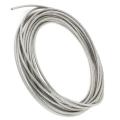 2x 5mm Dia Steel Pvc Coated, Cable 10 Meters Transparent + Silver
