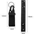 6pcs Belt Keeper with Gear Clips for Security Belt Fixing,black