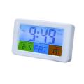Lcd Color Electronic Alarm Clock Multi-function Temperature White