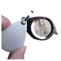 3pcs 30mm 3x Pocket Folding Magnifying Glass with Key Chain Silver