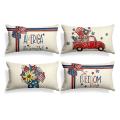 Farmhouse Throw Pillows America Independence Day Decorations for Home