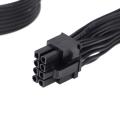 2pc 80cm Pcie 8-pin 1 to 2 Split Power Graphics Module Cable