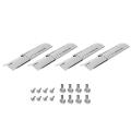 4pcs Stainless Steel Barbecue Heat Plate for Gas Grill Cover-silver