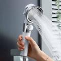 Pressure Shower Head with Switch On/off Button Bathroom(silver)