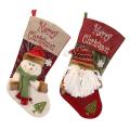 2 Pack Large Christmas Stockings with 3d Santa Claus Snowman