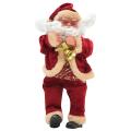 Goods Sitting Santa Doll Home Furnishing Xmas Decor Red