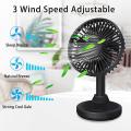 Usb Desk Fan,table Fan Oscillating Fan Black