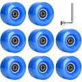 8 Pack 58x32mm, 82a Quad Roller Skate Wheels, Pu Wheels,blue