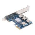 Pci-e 1x to 16x Card 1 to 4 Usb3.0 Adapter for Bitcoin Mining Device