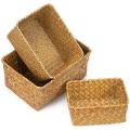 Seagrass Storage Basket, Multisize Handmade Rattan Shelf Baskets