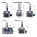 D2s Led Headlight Hid D2s/r Car Bulb Led 8000lm Csp Chip 6000k White