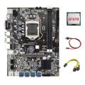 Motherboard 8xpcie to Usb+g1610 Cpu+6pin to Dual Cable+switch Cable