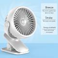 Rechargeable Usb Fan 3 Speed Super Mute Cooler for Office Car Black
