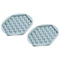 2 Packs Hexagon Round Ice Square Tray with Lid,mini Circle Ice Ball-a