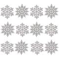 36pcs Glitter Snowflake Ornaments,iridescent Glitter for Decorating