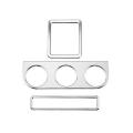 Emergency Light Switch Button Frame Cover Trim, Abs Silver