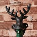 Reindeer Head Cast Iron Black Wall Mounted Metal Bottle Opener