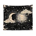 Aesthetic Psychedelic Sun and Moon Black Tapestry - 130x150cm