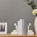 Modern Statue Decorate Abstract Art Resin Sculpture Simple Gray