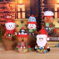 Child Kids Christmas Candy Jar Storage Bottle Santa Doll Bag 2pcs