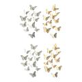 48pcs 3d Hollow Three-dimensional Paper Butterfly Wall Stickers