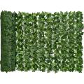 118x19.6in Artificial Hedges Fence Vine Leaf Decoration for Garden