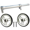 Poday Easy Wheel & Extension Rod for Brompton Cargo Racks Silver