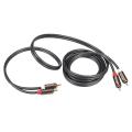 Rexlis 2 Rca to 2 Rca Hifi Audio Cable Ofc Av Speaker Wire 1.8m