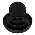 6 Pack Plastic Black Wave Plant Saucer,for Garden and Out Door Plant