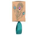 Peacock Feather Candy Drawer Box Design Kraft Paper Gift Box