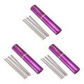 Aluminum Pen Shape Shell Stainless Steel Folding Travel Chopsticks
