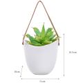 2pcs Wall Planters White Ceramic Set Large Indoor Outdoor Flower Pots