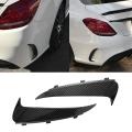 Carbon Fiber Rear Bumper Lip Spoiler Canards Stickers Trim for Benz