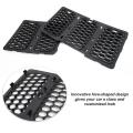 Car Middle Mesh Grille Front Grille Inserts Trim Mesh Kit Silver