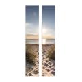 Sunset Sea View Door Sticker 3d Self Adhesive for Bedroom Door Deco
