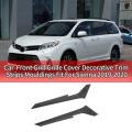 2pcs Car Front Grill Grille Cover Strips for Toyota Sienna 2019-2020