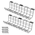 2 Pack Cable Management Tray, for Desks, Offices and Kitchens