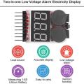 10 Lipo Battery Voltage Tester Monitor Buzzer Alarm 1-8s 3.7v-22.2v