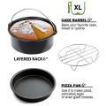 6inch Cake Baking Pan Pizza Pan Fit All 3.2-5.8qt Airfryer, Set Of 5