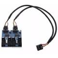 Motherboard 9pin Header 1 to 4 Splitter Port Multiplier 30cm Cable