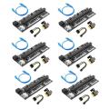 6 Pcs Pcie Riser 1x to 16x Graphic Extension Card