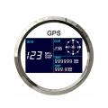 85mm Gps Speedometer with 7 Color Backlight Lcd Display Silver+white